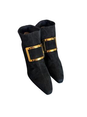Sergio Rossi Like New Black Suede Boots